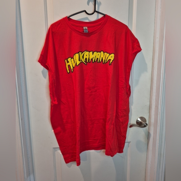 NWOT Hulkamania Mens Red Sleeveless Shirt Size 3XL - Picture 1 of 1